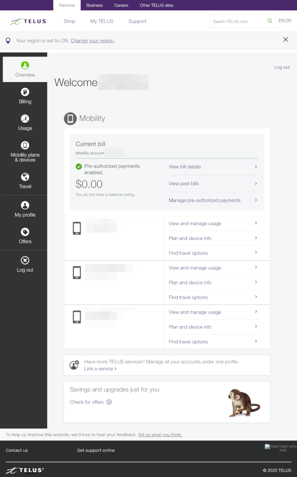 My TELUS Navigation Migration